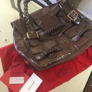 Authentic Valentino patent leather handbag